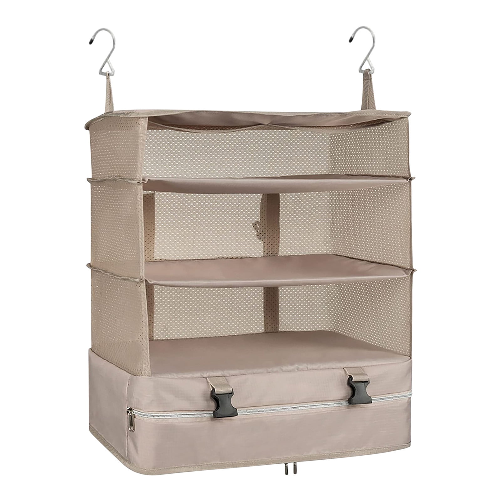 Yyeselk Hanging Travel Luggage Shelves, 3 Layer Portable Travel Shelves