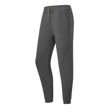 Yyeselk Men's Casual Jogger Sweatpants Drawstring Elastic Waist Loose Ankle Pants Lightweight Breathable Running Gym Athletic Trousers with Pockets Dark Gray XXL