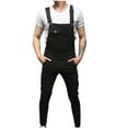 thumbnail image 1 of Yyeselk Men's Denim Bib Overalls Workwear with Adjustable Straps Convenient Tool Pockets, 1 of 7