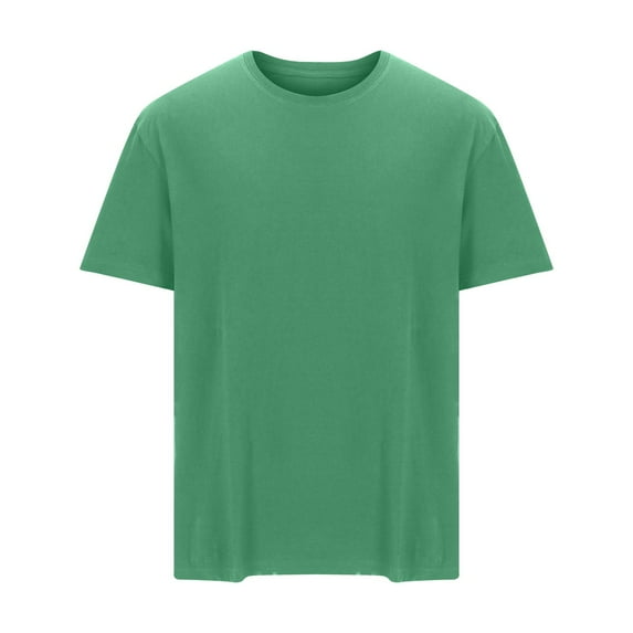 Yyeselk Men's Plain T-Shirt Plus Size Summer Short Sleeve Crewneck Tshirts Basic Solid Loose Fit Lightweight Workout Tee Shirt Tops Mint Green XXL