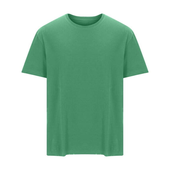 Yyeselk Men's Plain T-Shirt Plus Size Summer Short Sleeve Crewneck Tshirts Basic Solid Loose Fit Lightweight Workout Tee Shirt Tops Mint Green XXXXL