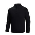thumbnail image 1 of Yyeselk Men's Quarter Zip Mock Neck Sweater Slim Fit Casual Long Sleeve Knit Turtleneck Fall Winter Pullover Sweater Black M, 1 of 6
