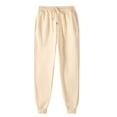 thumbnail image 1 of Yyeselk Men's Winter Fleece Pants Sherpa Lined Sweatpants Active Running Jogger Pants Khaki X-Large, 1 of 3