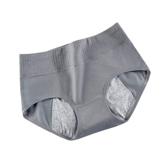 Yyeselk Pelvic Floor Support Leakproof Underwear for Women Incontinence Briefs High Waisted Soft Stretch Panties Gray L