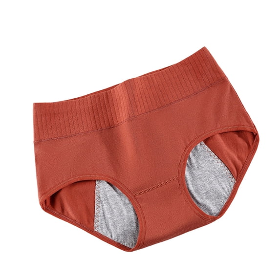 Yyeselk Pelvic Floor Support Leakproof Underwear for Women Incontinence Briefs High Waisted Soft Stretch Panties Red XL