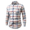 thumbnail image 1 of Yyeselk Plus Size (M-5XL) Striped Long Sleeve Shirt for Men Button Down Collared Casual Business Wedding Shirts with Pocket White XXL, 1 of 5