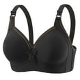 thumbnail image 1 of Yyeselk Push Up Bra for Women Plus Size No Underwire Full Coverage Bras Comfy Breathable High Support T-Shirt Bra Everyday Bra Black XXXL, 1 of 9