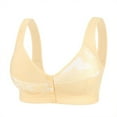 thumbnail image 1 of Yyeselk Push Up Bras for Women Front Closure No Underwire Bra Full Coverage Soft Everyday Bra Comfortable Wireless Bras Beige 36D, 1 of 9