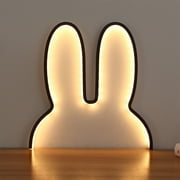 Yyeselk Room Decorative Lights For Teenagers, Easter Gifts, Warm Easter Ambiance Neon Lights,LED Bunny Lights, USB Plug-in Wall Bedside Lamps