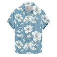 thumbnail image 1 of Yyeselk Shirt for Men Beach Summer Casual Short Sleeve Button Down Shirts Vacation Tropical Print Relaxed Fit Comfortable Hawaiian Shirt White02 M, 1 of 5