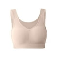 thumbnail image 1 of Yyeselk Sleep Bras for Women Comfort Seamless Wireless Stretchy Sports Bra Plus Size Full Coverage Breathable Yoga Bras Soft No Underwire Everyday T Shirt Bra Beige XL, 1 of 8