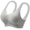thumbnail image 1 of Yyeselk Women's Seamless Bras Push Up Comfort No Underwire Bra Cotton Wireless Full Coverage Breathable T-shirt Bra Gray L, 1 of 9