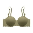thumbnail image 1 of Yyeselk Women's Seamless Push Up Bras No Underwire Detachable Straps Sexy Lift Up Bra Comfort Wireless High Support Full Coverage Bra Army Green S, 1 of 6