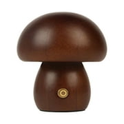 Yyeselk Wooden Mushroom Lamp , Cute Night Light USB Rechargeable, LED Dimmable Light for Room Decor, Bedroom Bedside Decorations, Gifts for Kids, Girls and Boys