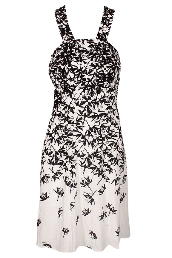 Womens Black White Halter Neck Shift Dress L