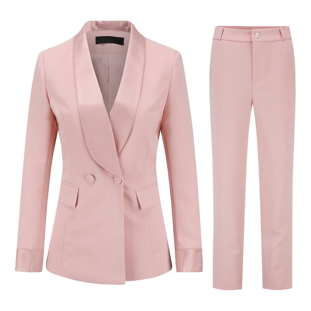2 Piece Black Flare Leg Shawl Lapel Business Suits main image 1