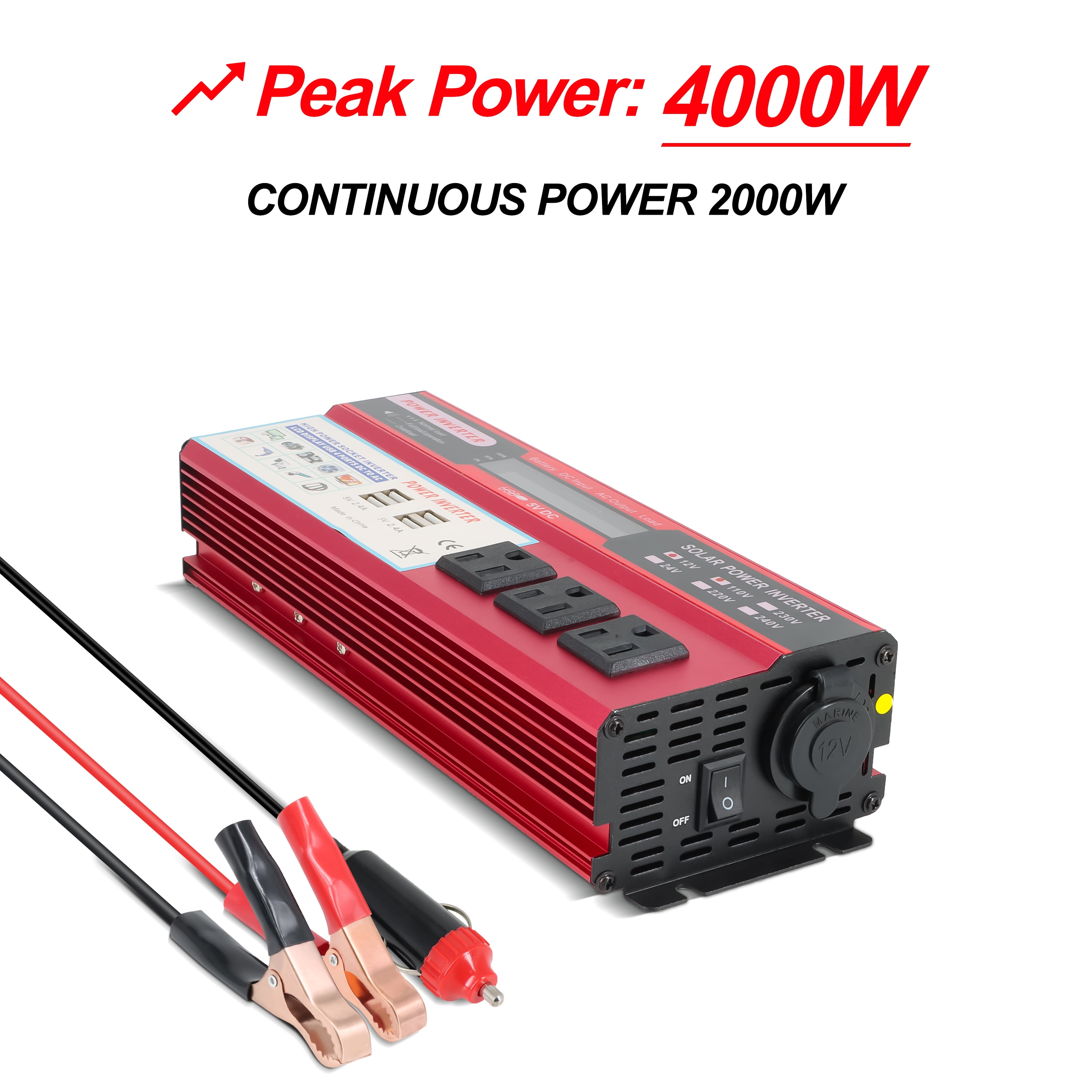 Yinleader Power Inverter 1000W 2000W onda sinusoidale modificata