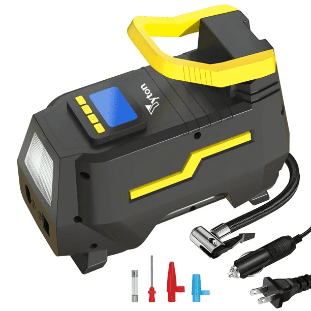 Yyton AC/DC 2-in-1 Tire Inflator - Portable Air Compressor, Air Pump ...