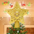 thumbnail image 1 of Yyton Christmas Tree Topper Built-in LED Projector, 180� Rotatable 3D Santa Claus Pattern, for Christmas, New Year, Home (Gold), 1 of 10
