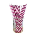 thumbnail image 1 of Yyuenw 100 Pack Biodegradable Striped Paper Straws, Assorted Rainbow Striped Smoothie Straws for Birthday, Wedding, Bridal/Baby Shower, Christmas Decorations and Party Supplie, 7.75 inches, 1 of 5