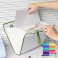 thumbnail image 1 of Yyuenw 13 Pockets Accordion File Organizer with Durable Handle, Large Capacity File Test Paper Storage Bag, Portable Paper Organizer, Expandable Plastic Document Organizer for Travel School Office, 1 of 5