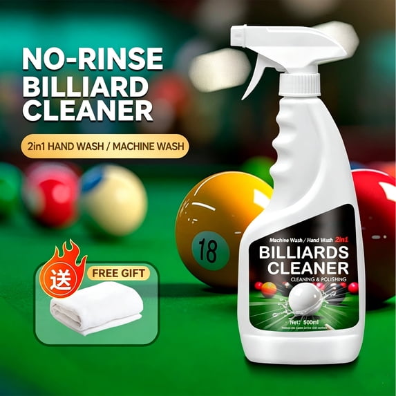Yyuenw 2-in-1 Billiards Cleaner Spray 500ml Cleaning And Polishing Solution For Pool Balls And Hand Wash Safe Ideal For Snooker And Ball Maintenance