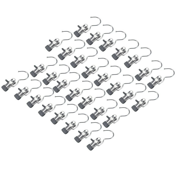 Yyuenw 30 Pcs Laundry Hanging Hooks with Clips, Towel Clips Boots Organizer for Home and Travel, Clothes Clips, Closet Hangers, Boot Clips, Sock Clips, Hat Clips, Glove Clips, Trouser Clips