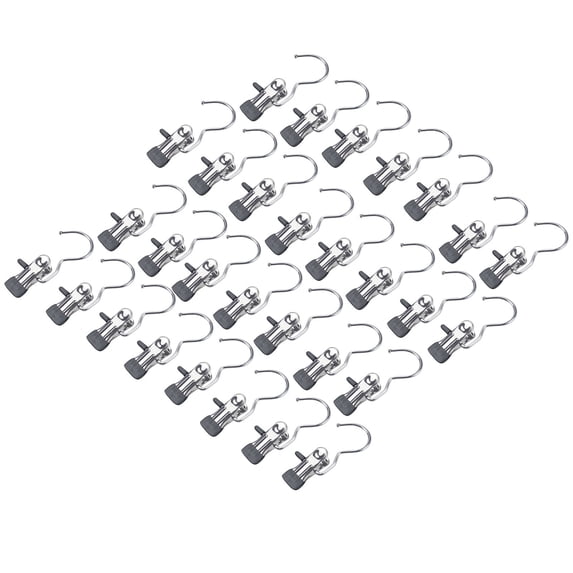 Yyuenw 30 Pcs Laundry Hanging Hooks with Clips, Towel Clips Boots Organizer for Home and Travel, Clothes Clips, Closet Hangers, Boot Clips, Sock Clips, Hat Clips, Glove Clips, Trouser Clips