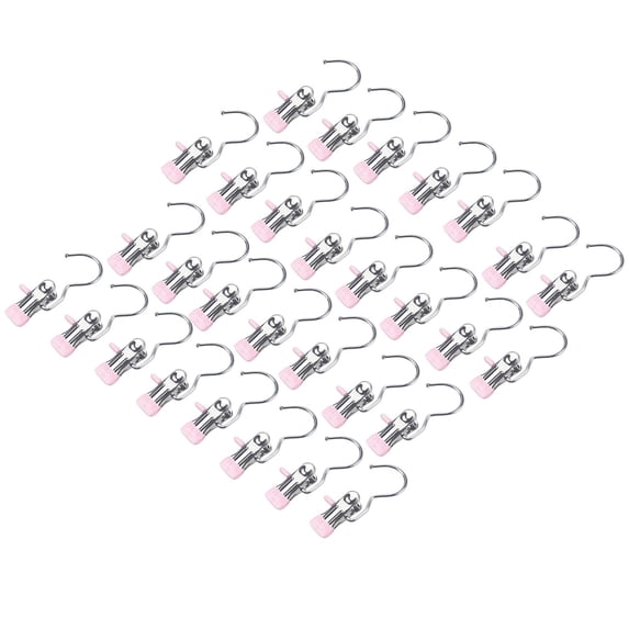 Yyuenw 30 Pcs Laundry Hanging Hooks with Clips, Towel Clips Boots Organizer for Home and Travel, Clothes Clips, Closet Hangers, Boot Clips, Sock Clips, Hat Clips, Glove Clips, Trouser Clips
