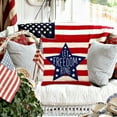 thumbnail image 1 of Clearance Under $5!Yyuenw 4Th of July Decorations Patriotic Pillow Covers 18X18 America Flag Double Sides Print Cushion Cover for Bed Sofa Cartoons Tetragonum Couch Pillow Cover, 1 of 5