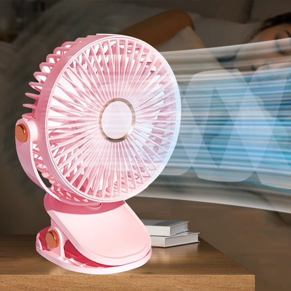 Up to 65 off!Yyuenw 5 Speeds Clip on Fan Rechargeable - Mini USB Portable Desk Fan with Clip, LED Display Powerful Silent Table Fan, 720°Flexible Rotation for Bed, Home, Stroller, Sport, Camping