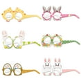 thumbnail image 1 of Yyuenw 6 Pcs Easter Glasses Party Decor Happy Easter Paper Glasses Frame Easter Bunny Photo Booth Props Girls Easter Egg Eyeglasses Supplies for Girls Happy Spring Easter Birthday Party Favor, 1 of 2