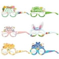 thumbnail image 1 of Yyuenw 6 Pcs Easter Glasses Party Decor Happy Easter Paper Glasses Frame Easter Bunny Photo Booth Props Girls Easter Egg Eyeglasses Supplies for Girls Happy Spring Easter Birthday Party Favor, 1 of 2