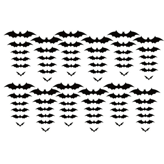 Yyuenw 72 Pcs Halloween Decorations Clearance Bats,Halloween Decorations Indoor Clearance,Halloween Decor Wall Decor,Bats Halloween Decorations Outside Clearance for Bedroom Halloween Party Decoration