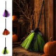 thumbnail image 1 of Yyuenw Adult Witch Broom Halloween Costume Accessory, 36 Inch Classic Broomstick Prop for Party Decor, 1 of 7