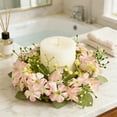 thumbnail image 1 of Yyuenw Artificial Candle Rings, 8-inch Floral Wedding Candle Rings, Suitable for Wedding, Spring Home Decor, Door Decorations, and Tabletop Arrangement, 1 of 6