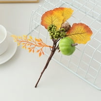 Clearance Under $5!Yyuenw Artificial Fall Branches, Fall Floral Picks, 10 '' Autumn Pumpkin Berry Picks, Autumn Fake Flowers Maple Leaves Branches for Wedding Thanksgiving Home Table Arrangement Decor