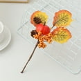 thumbnail image 1 of Clearance Under $5!Yyuenw Artificial Fall Branches, Fall Floral Picks, 10 '' Autumn Pumpkin Berry Picks, Autumn Fake Flowers Maple Leaves Branches for Wedding Thanksgiving Home Table Arrangement Decor, 1 of 5
