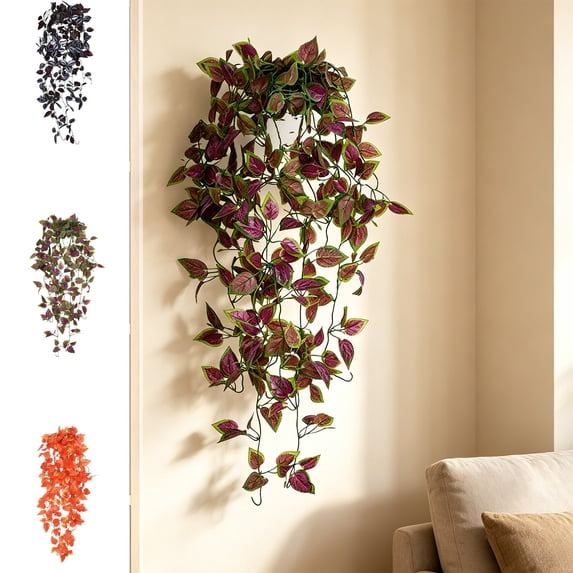 Yyuenw Artificial Hanging Pothos Vines Fake Plants For Wall Indoor Greenerys Decor For Halloween Thanksgiving Farmhouses Room