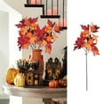 thumbnail image 1 of Yyuenw Artificial Maple Leaves Branches, 27 inch Faux Autumn Silk Leaves, Fake Fall Leaves Stems Maple Leaves Shrubs Autumn Leaf Bushes for Home Kitchen Thanksgiving Table Centerpieces Decoration, 1 of 5
