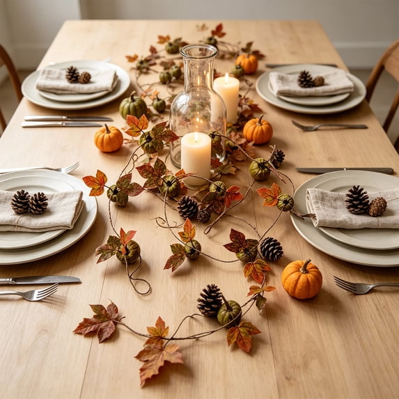 Yyuenw Artificial Maple Leaves Pumpkins Sunflowers And Vines For Thanksgiving Home Decor And Festive