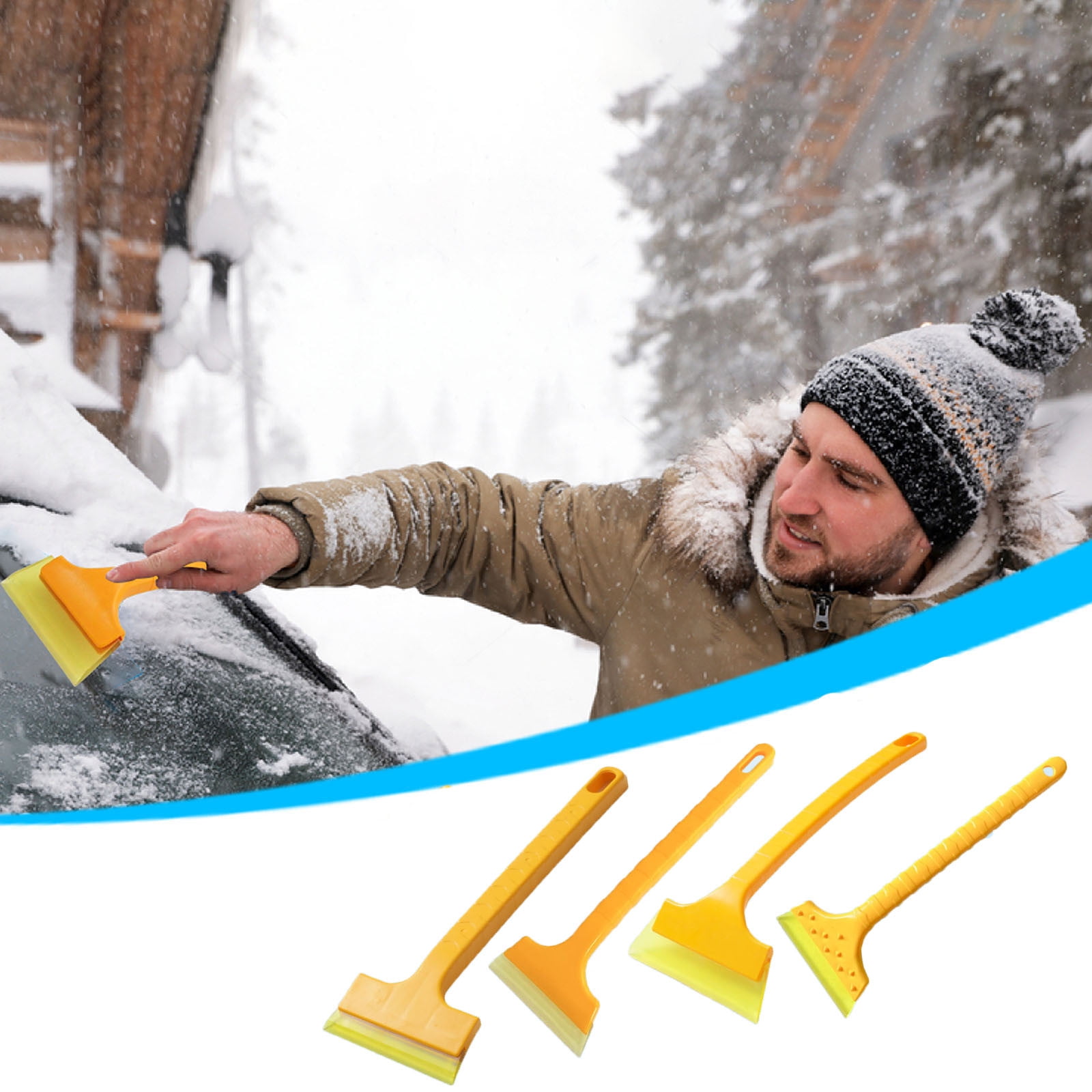 Yyuenw Automobile Snow Scraper, Winter Beef Tendon Scraper, Long Handle ...