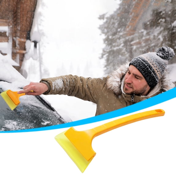 Yyuenw Automobile Snow Scraper, Winter Beef Tendon Scraper, Long Handle Snow Shovel, Film Coating Tool, Window Glass Cleaning
