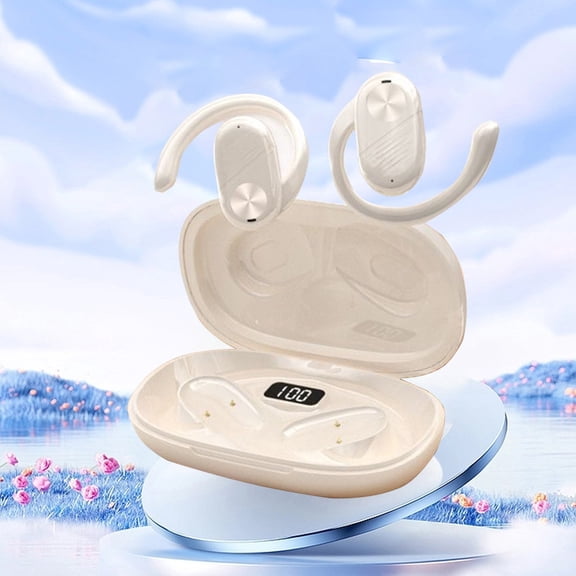 Yyuenw BT-07 Ear Mounted HiFi High Sound Wireless Earbuds Bluetooth Headphones 5.3 Sport Deep Bass Stereo Noise Cancelling Headphones, IPX5 Waterproof Running Earphones,Christmas Gift for home