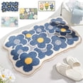 thumbnail image 1 of Yyuenw Bath Rug, Moss Rug Floral Area Rugs Flowers Bathroom Rug Mat Extra Thick And Absorbent Bath Rugs Non-Slip Soft Bath Carpet Wash Dry Bathroom, Home Decor, 1 of 6