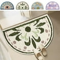 thumbnail image 1 of Yyuenw Bath Rug, Semicircle Absorbent Bathroom Floor Mat Thickened Non Slip Carpet Bathroom Restroom Toilet Doorway Foot Mat, Home Decor, 1 of 6
