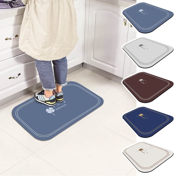 Yyuenw Bathroom Rugs, Circular Bathroom Against Slip Mat-household Foot Mat- Floor Mat- Against Slip Mat-shower Room Against Fall Mat, Home Decor