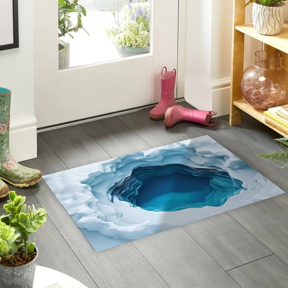 Yyuenw Bathroom Rugs, Visual Crystal Velvet Floor Mat Household Entryway Entryway Dirty-proof Decorative Floor Mat Bathroom Water-absorbent Foot Mat, Home Decor