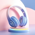 thumbnail image 1 of Yyuenw Bluetooth Headphones, Gradient-Color Bluetooth Headset, Foldable Gaming Headset Perfect Gift for Girls, 1 of 7