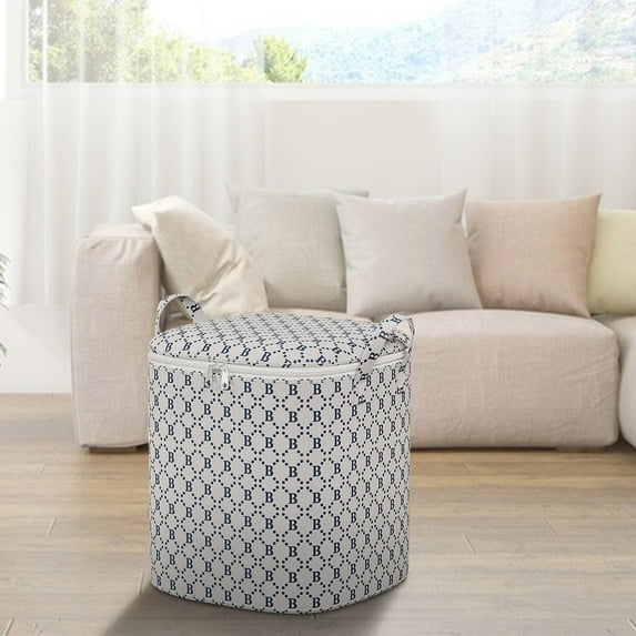 Yyuenw Canvas Storage Basket with Lid,Large Laundry Hamper with Handles-Collapsible Storage Bin for Kids Room,Nersury Hamper,Toy Storage